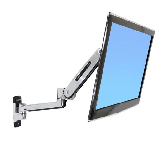 Ergotron LX Sit-Stand sienas stiprinājuma LCD roka 106,7 cm (42 collas) nerūsējošā tērauda siena