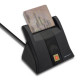 Qoltec 50643 Smart chip ID karšu lasītājs | USB 2.0 | Plug & Play