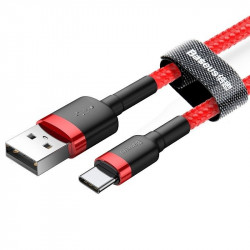 USB-C kabelis Baseus Cafule 2A 2 m (sarkans)