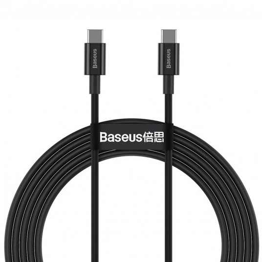 Baseus Superior USB kabelis 1 m USB 2.0 USB C Melns