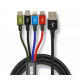 Universāls 4-in-1 uzlādes kabelis I-BOX USB IKUM4W1