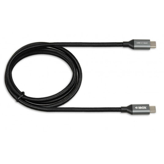 I-BOX USB C/USB C, 1 m USB kabelis 3.2 Gen 2 (3.1 Gen 2) Melns