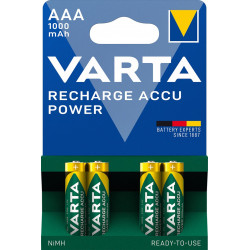 VARTA HR03 AAA Recharge Accu Power 1000 mAh 05703 Uzlādes precizitāte 4 gab. Zaļš, Dzeltens