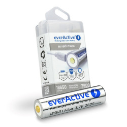 Akumulators everActive 18650 3,7 V Li-ion 2600 mAh micro USB ar aizsargkārbu