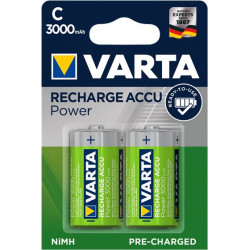 VARTA HR14 C Recharge Accu Power 3000 mAh 56714 Uzlādes precizitāte 2 gab Zaļš