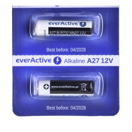 5 x everActive 27A 12V sārma baterijas - blisterī 5 gab.