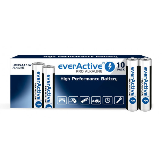 Alkaline baterijas everActive Pro Alkaline LR03 AAA - 10 gab. soma