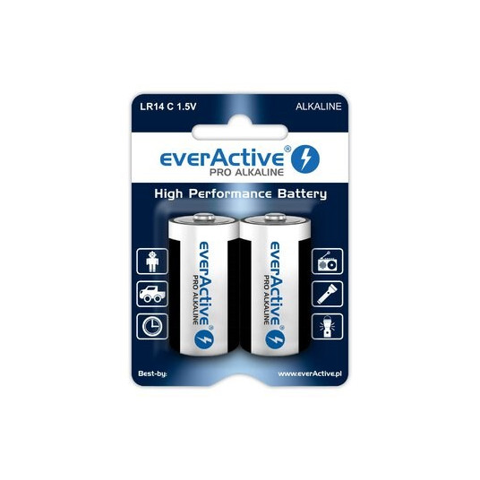 EverActive Pro sārma baterijas LR14 C - blisteris 2 gab.
