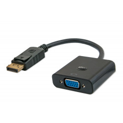 Savio CL-90 video kabeļa adapteris 0,2 m DisplayPort VGA (D-Sub) melns