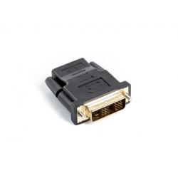 Lanberg AD-0013-BK kabeļa ligzdas/spraudņa savienotāja tipa pārveidotājs HDMI DVI-D 18+1 Single Link Black