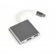 Gembird A-CM-HDMIF-02-SG USB displeja adapteris 3840 x 2160 pikseļi pelēks