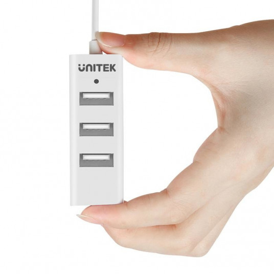 UNITEK Y-2146 interfeisa centrmezgls USB 2.0 480 Mbit/s Balts