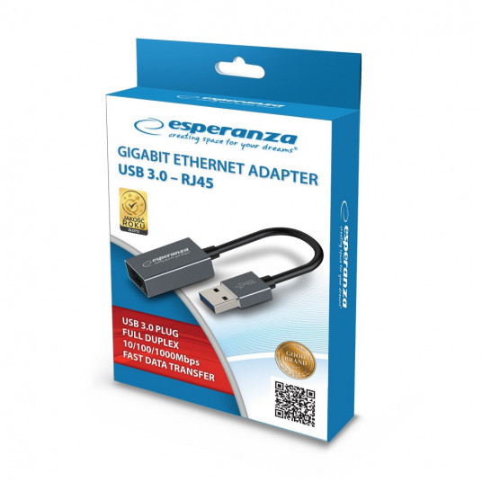 Esperanza ENA101 ETHERNET 1000 MBPS ADAPTERIS USB 3.0-RJ45
