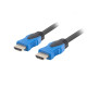 Lanberg CA-HDMI-20CU-0018-BK HDMI kabelis 1,8 m HDMI tips A (standarta) Melns