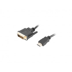 Lanberg CA-HDDV-20CU-0018-BK video kabeļa adapteris 1,8 m HDMI tips A (standarta) DVI-D Melns
