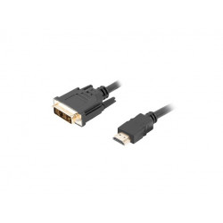 Lanberg CA-HDDV-10CC-0018-BK video kabeļa adapteris 1,8 m HDMI A tips (standarta) DVI-D melns