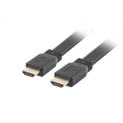 Lanberg CA-HDMI-21CU-0010-BK HDMI kabelis 1 m HDMI tips A (standarta) Melns