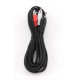 Gembird 5m, 3,5 mm/2xRCA, M/M audio kabelis melns, sarkans, balts