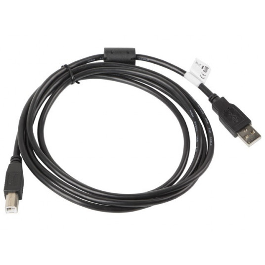 Lanberg CA-USBA-11CC-0018-BK USB kabelis 1,8 m USB 2.0 USB B Melns