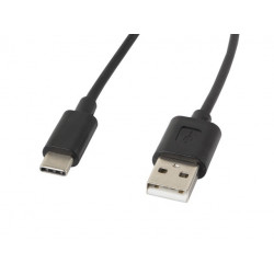 Lanberg CA-USBO-10CC-0018-BK USB kabelis 1,8 m USB 2.0 USB A USB C Melns