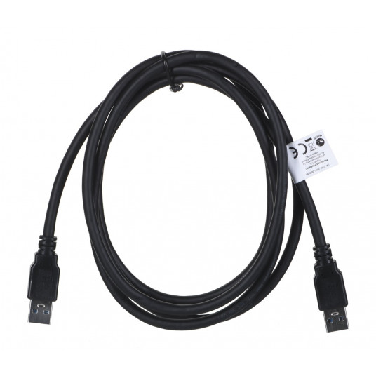 Lanberg CA-USBA-30CU-0018-BK USB kabelis 1.8m 3.0 USB A Melns