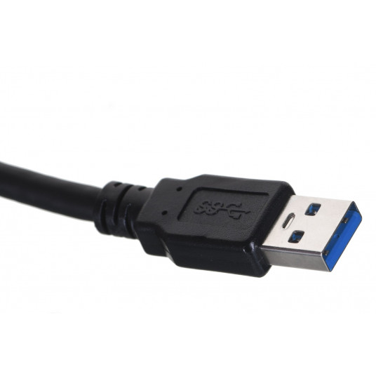 Lanberg CA-USBA-30CU-0018-BK USB kabelis 1.8m 3.0 USB A Melns