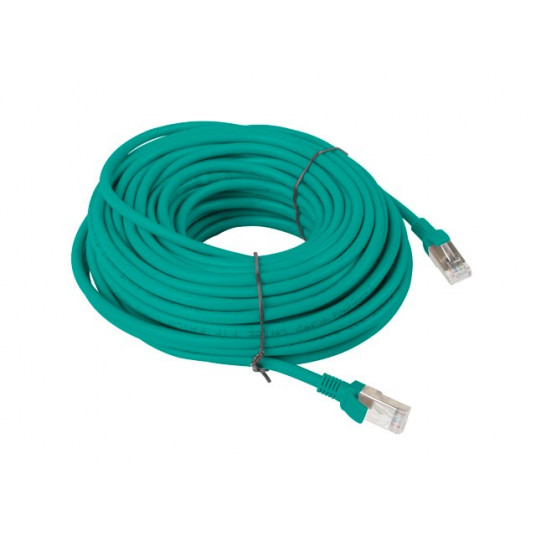 Lanberg komutācijas kabelis RJ45, kat. 5e, UTP, 20 m, zaļš