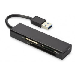 Ednet USB 3.0 MCR karšu lasītājs USB 3.2 Gen 1 (3.1 Gen 1) Melns
