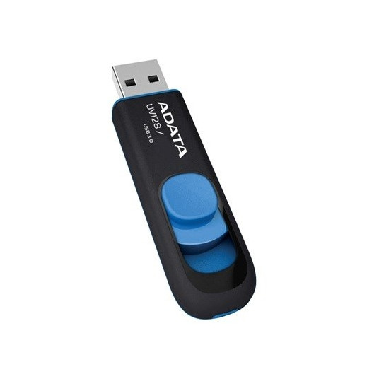 ADATA DashDrive UV128 32 GB USB zibatmiņas disks USB A tips 3.2 Gen 1 (3.1 Gen 1) Melns, zils