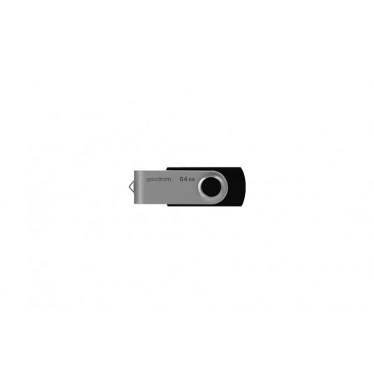 Goodram UTS2 USB zibatmiņas disks 64 GB USB A tips 2.0 Melns, Sudrabs