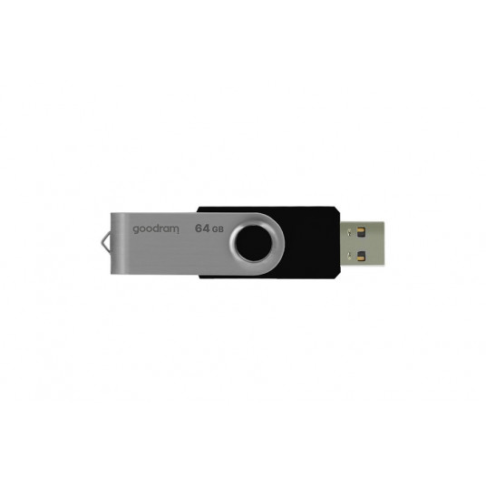 Goodram UTS2 USB zibatmiņas disks 64 GB USB A tips 2.0 Melns, Sudrabs