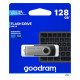 Goodram UTS2-1280K0R11 USB zibatmiņas disks 128 GB USB A tips 2.0 melns, sudrabs