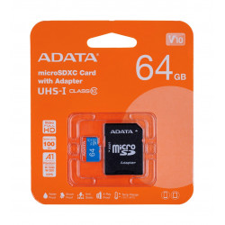 ADATA 64GB, microSDHC, 10. klase UHS-I 10. klase