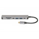 iBox IUH3SL4K piezīmjdatora dokstacija/savienotāju replikators USB 3.2 Gen 1 (3.1 Gen 1) Type-C Power Delivery 100W Sudrabs