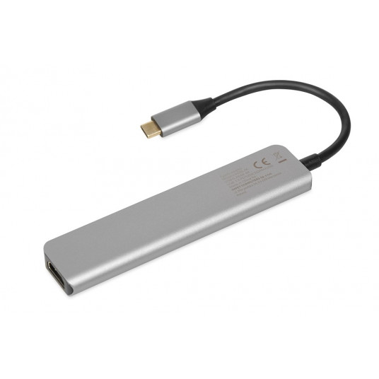 iBox IUH3SL4K piezīmjdatora dokstacija/savienotāju replikators USB 3.2 Gen 1 (3.1 Gen 1) Type-C Power Delivery 100W Sudrabs