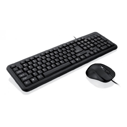 iBox OFFICE KIT II Tastatūra Pele iekļauta USB QWERTY angļu melna