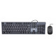 Tastatūras un peles komplekts IBOX IKMS606 (USB 2.0; (ASV); melna krāsa; optiska; 800 DPI)