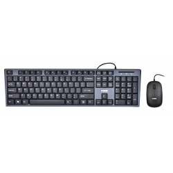 Tastatūras un peles komplekts IBOX IKMS606 (USB 2.0; (ASV); melna krāsa; optiska; 800 DPI)