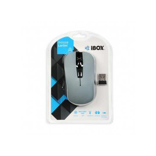 iBox LORIINI datorpele Abām rokām Radiofrekvences bezvadu Optiskā 1600 DPI