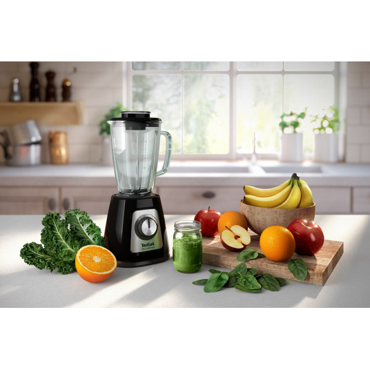 Tefal BlendForce II BL4358 blenderis 1,25 L Statīvs blenderis 800 W melns, matēts tērauds