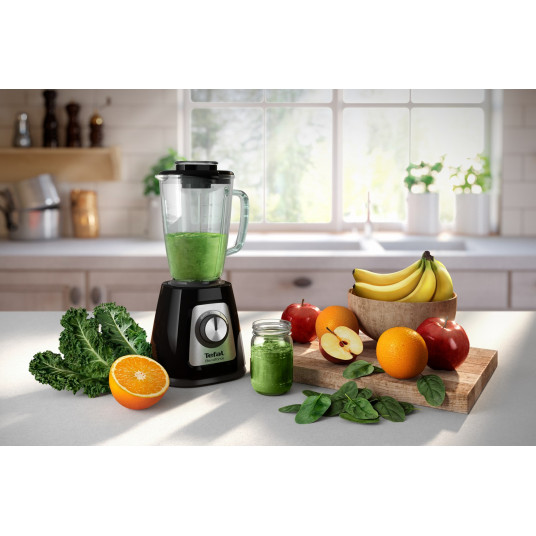 Tefal BlendForce II BL4358 blenderis 1,25 L Statīvs blenderis 800 W melns, matēts tērauds