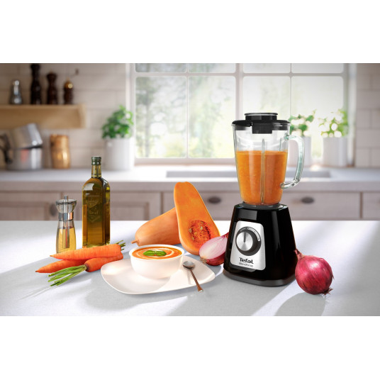 Tefal BlendForce II BL4358 blenderis 1,25 L Statīvs blenderis 800 W melns, matēts tērauds