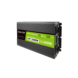 Jaudas invertors Green Cell PowerInverter LCD 24 V 3000W/60000W Przetwornica samochodowa z displazaiem - czysty sinus