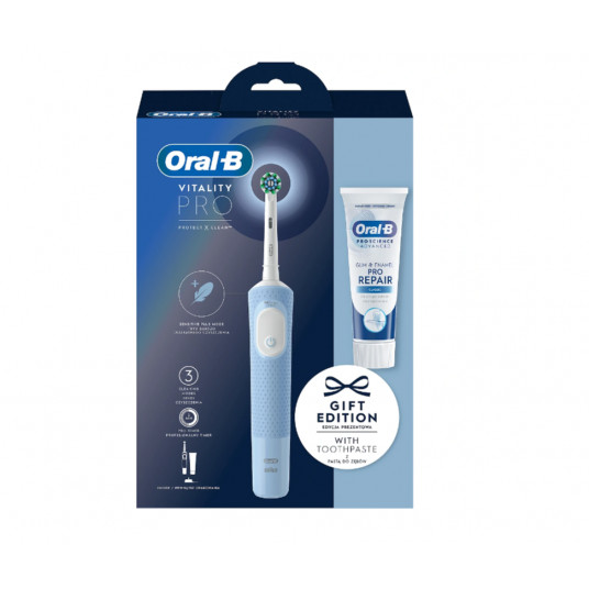Oral-B Vitality Pro Protect X Clean elektriskā zobu birste + zobu pasta, zila Oral-B