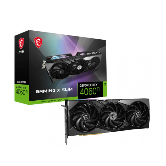 MSI GAMING GEFORCE RTX 4060 Ti X SLIM 16G grafiskā karte NVIDIA 16 GB GDDR6