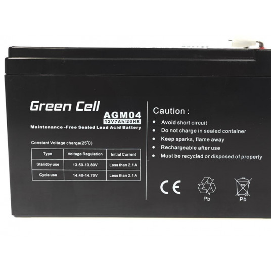 Green Cell AGM04 UPS akumulators Skābes akumulators (VRLA) 12 V 7 Ah