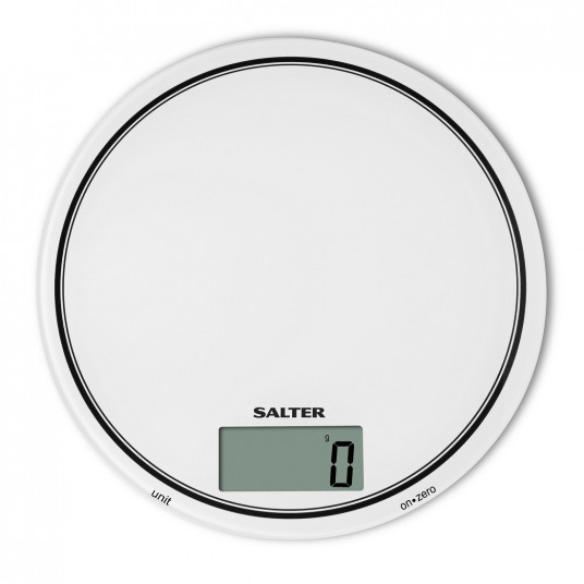 Salter 1080 WHDR12 Mono elektroniskie digitālie virtuves svari - balti