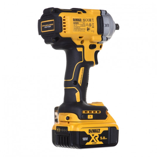 Triecienuzgriežņu atslēga 18V 2x5,0Ah TSTAK DCF892P2T DEWALT