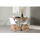 Pusdienu galds Yakidon, Wood+4 krēsli Zeno Wood/White