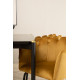 Pusdienu galds Pelle, Melns + 6 krēsli Limhamn, Gold